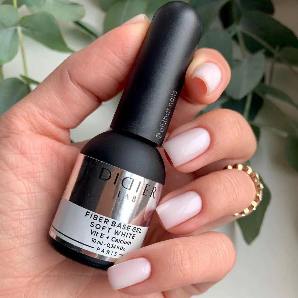 Fiber base coat "Didier Lab", Soft White, 0.34 fl.oz / 10 ml