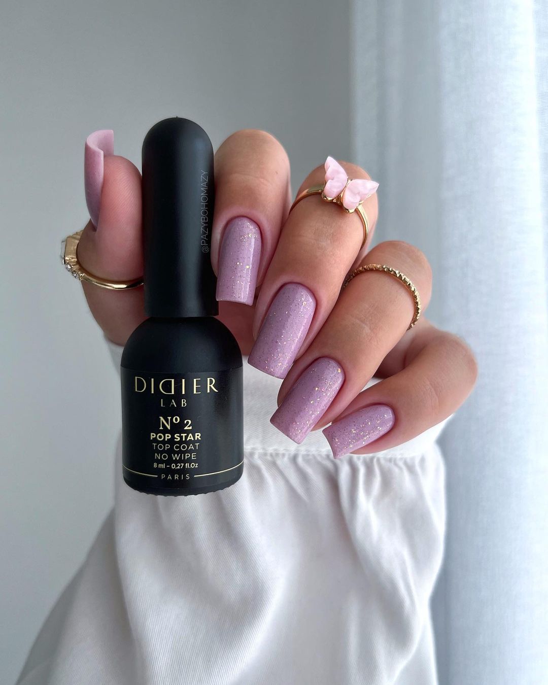 Gel polish Top coat no wipe "Didier Lab", Pop Star, No2