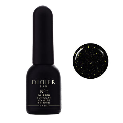 Gel polish "Didier Lab", Glitter Top Coat, No1, 0.34 fl.oz / 10 ml