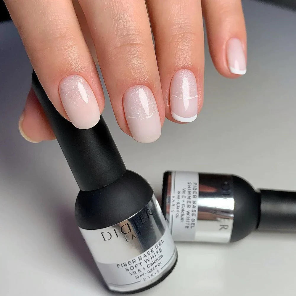 Fiber base coat "Didier Lab", Soft White, 0.34 fl.oz / 10 ml