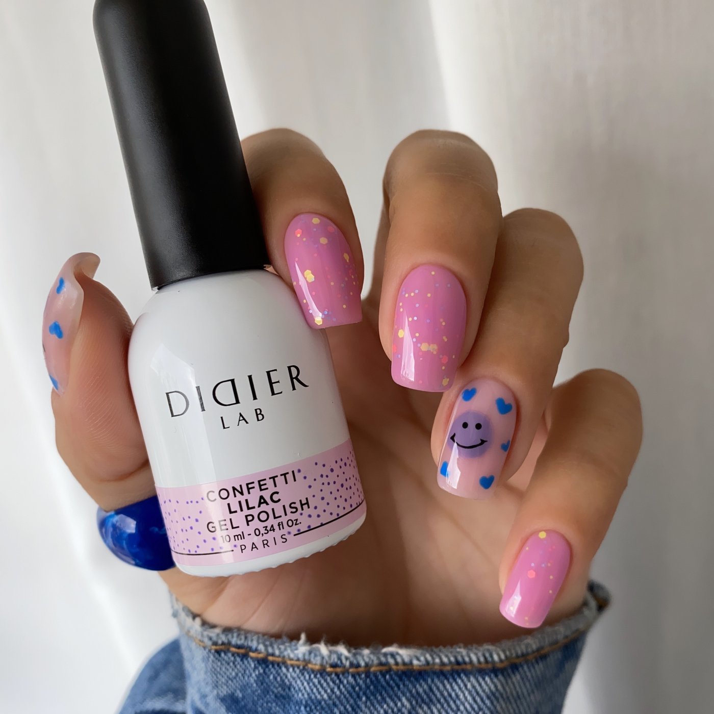 Gel Polish "Didier Lab", Confetti, Lilac 10ml