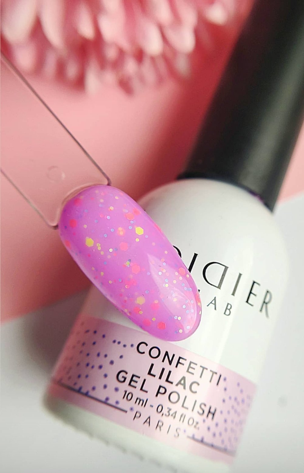 GEL POLISH "DIDIER LAB", CONFETTI, LILAC 10ML