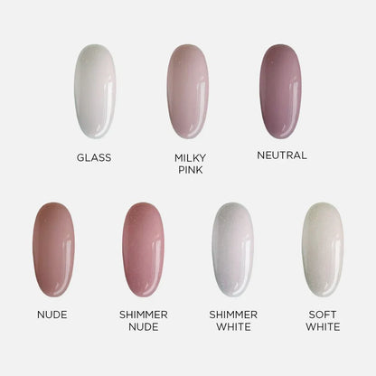 Fiber base coat "Didier Lab", Milky Pink, 0.34 fl.oz / 10 ml
